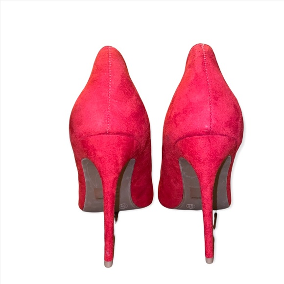 Wild Diva Lounge Red Pointy Toe Pumps size 8.5 - Picture 3 of 7